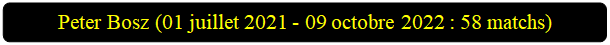 Rectangle � coins arrondis: Peter Bosz (01 juillet 2021 - 09 octobre 2022 : 58 matchs)

