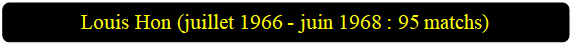 Rectangle � coins arrondis: Louis Hon (juillet 1966 - juin 1968 : 95 matchs)

