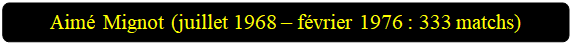 Rectangle � coins arrondis: Aim� Mignot (juillet 1968 � f�vrier 1976 : 333 matchs)

